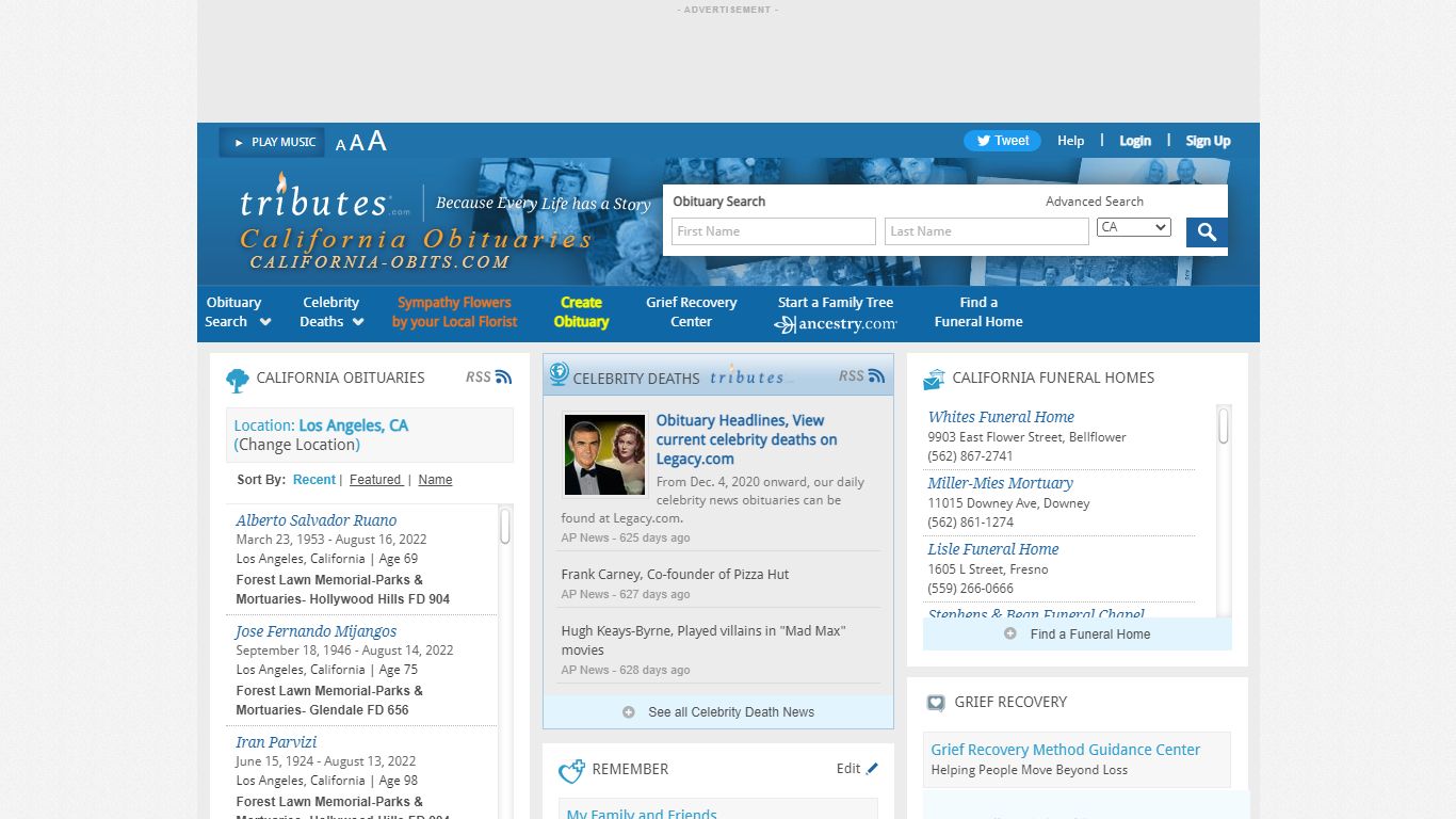 Latest Obituaries in Sacramento California - Tributes.com